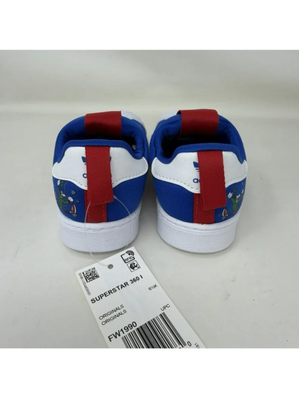 Adidas Superstar 360 Disney Goofy Slip On Shoes Blue White Toddler Size 7K